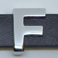 CHROM-Schiebebuchstabe "F" 14mm